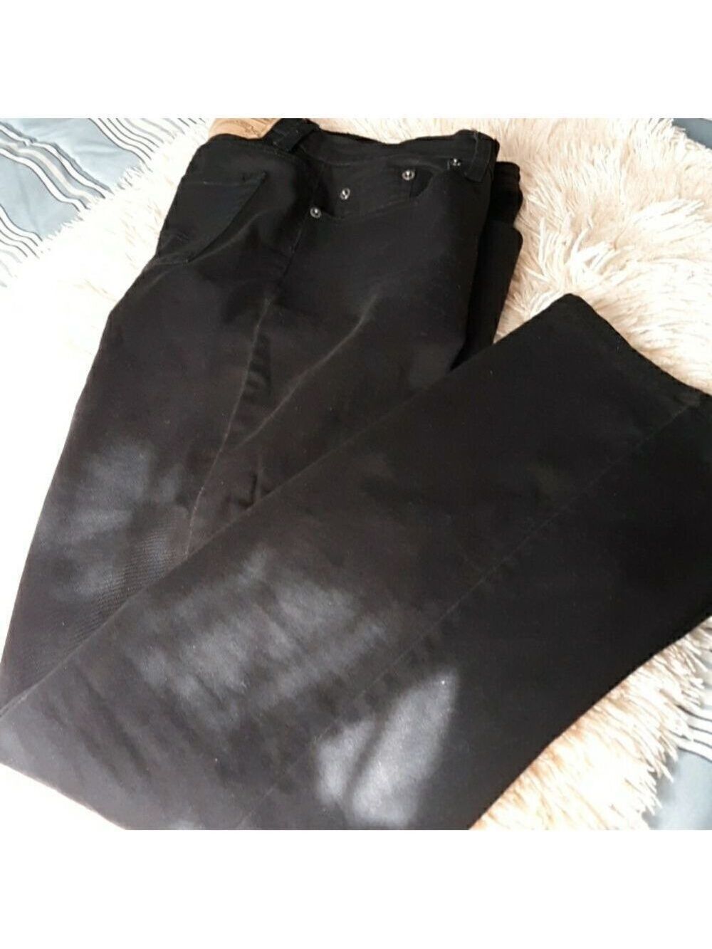 Jordache Black Bootcut Stretch Jeans Size 9/10 Long